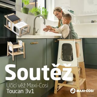 🎉 SOUTĚŽ O UČÍCÍ VĚŽ MAXI-COSI TOUCAN Chceš, aby se tvůj malý objevitel zapojil do dění v kuchyni i doma bezpečně a s...