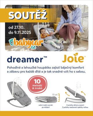 🌈💥 SOUTĚŽ O LEHÁTKO JOIE DREAMER! 💥🌈 Pohodlí, houpání a sladké sny 😴💛 … to všechno může být tvoje (teda spíš tvého miminka...